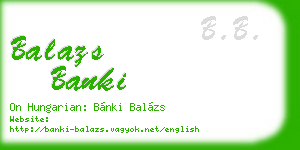 balazs banki business card